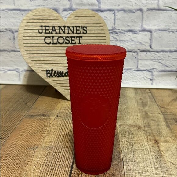 Starbucks Studded Tumble Venti Cup Red Jelly Coffee Cup Mug *has flaw - Picture 2 of 10